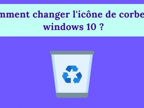 Comment changer icone corbeille windows 10 ?
